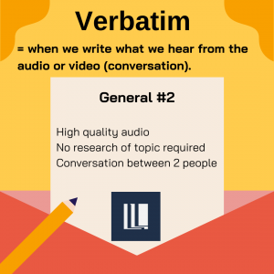 Verbatim - Audio/ Video ​
